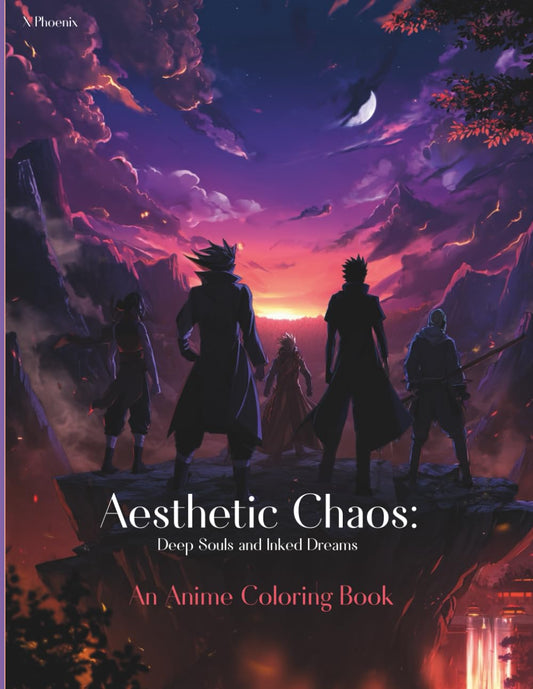 Aesthetic Chaos: Deep Souls and Inked Dreams: An Anime Coloring Book