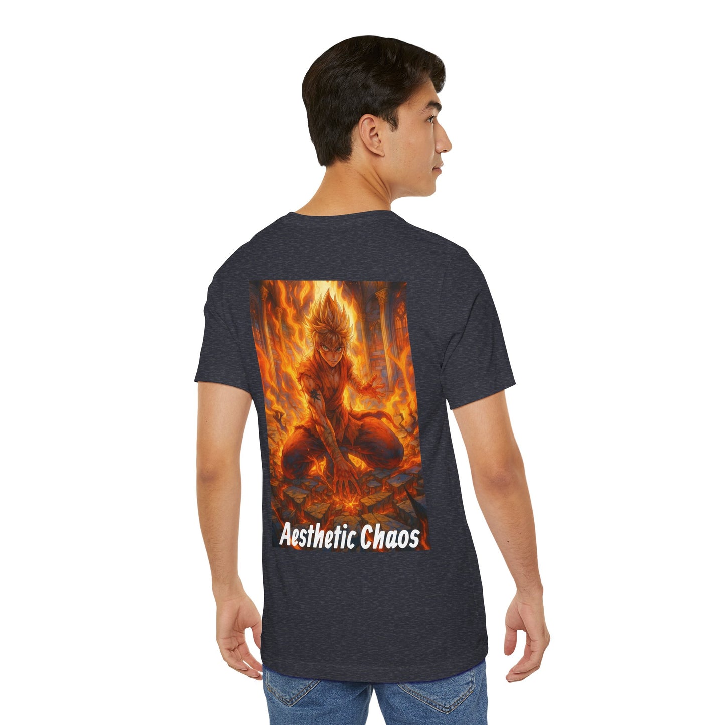 Aesthetic Choas, Deep impact, floor cracking, anime style Unisex Jersey Short Sleeve Tee