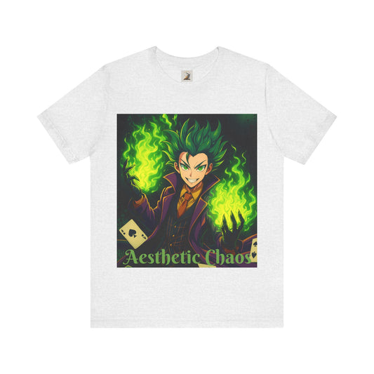 Aesthetic Chaos, anime clown, joker card clown Unisex Jersey Short Sleeve Tee