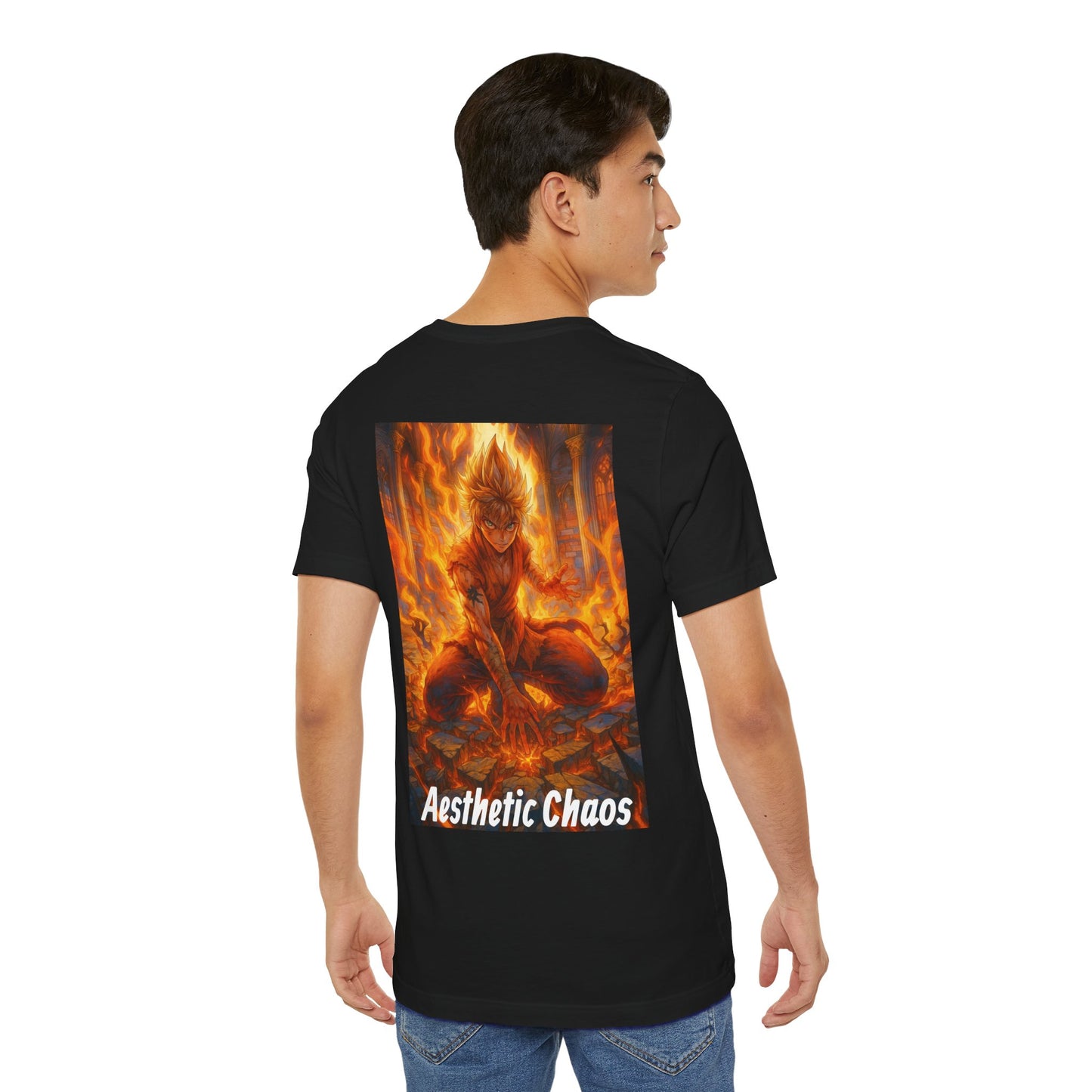 Aesthetic Choas, Deep impact, floor cracking, anime style Unisex Jersey Short Sleeve Tee