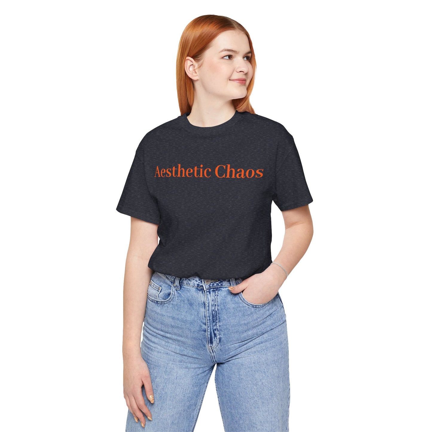 Aesthetic Chaos, Man with dragon, Unisex Jersey Short Sleeve Tee