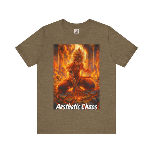 Aesthetic Choas, Deep impact, floor cracking, anime style Unisex Jersey Short Sleeve Tee