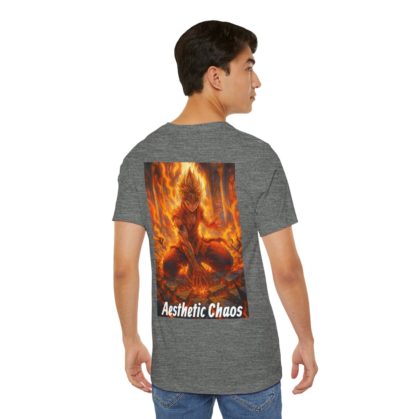 Aesthetic Choas, Deep impact, floor cracking, anime style Unisex Jersey Short Sleeve Tee